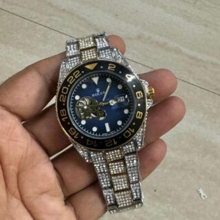 ROLEX MENS DIAMOND COVERED PREMIUM WATCH ESPECIALLY HANDCRAFTED FOR FUNCTION WEAR