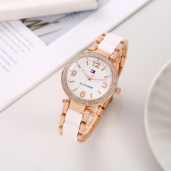 TOMMY HILFIGER RAINBOW EDITION WOMENS PREMIUM CRYSTAL CUSTOMISED WATCH
