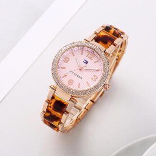 TOMMY HILFIGER RAINBOW EDITION WOMENS PREMIUM CRYSTAL CUSTOMISED WATCH