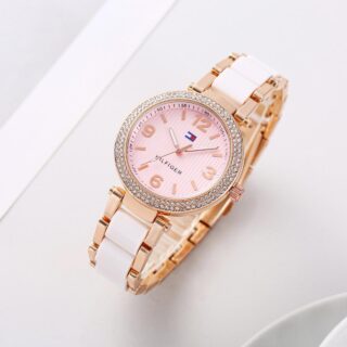 TOMMY HILFIGER RAINBOW EDITION WOMENS PREMIUM CRYSTAL CUSTOMISED WATCH