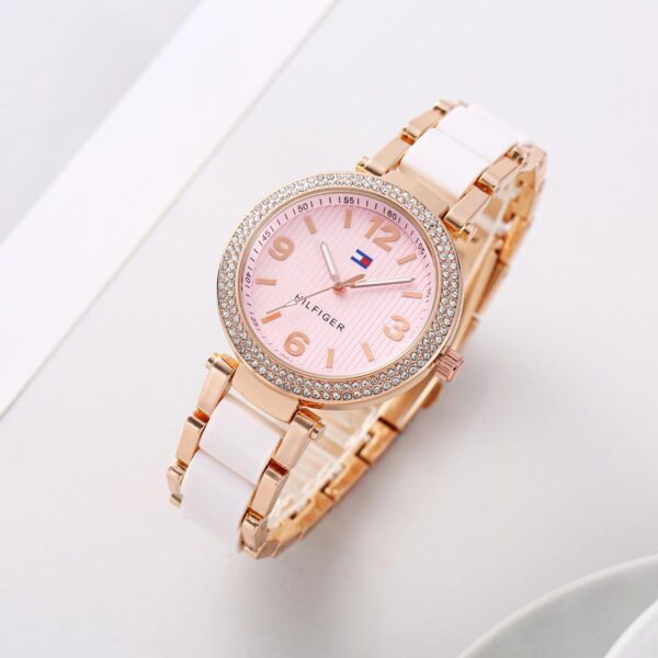 TOMMY HILFIGER RAINBOW EDITION WOMENS PREMIUM CRYSTAL CUSTOMISED WATCH