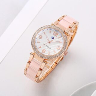 TOMMY HILFIGER RAINBOW EDITION WOMENS PREMIUM CRYSTAL CUSTOMISED WATCH