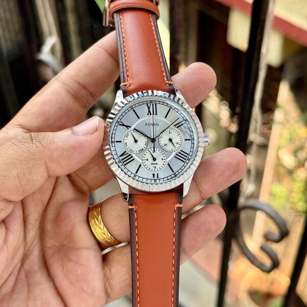 FOSSIL MENS BROWN STRAP LEATHER STRAP PREMIUM OFFICIAL USE FOR MENS