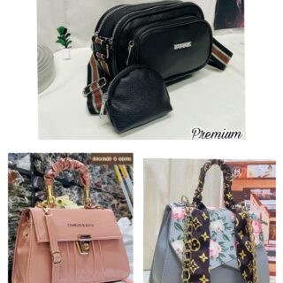 IMPORTED WOMENS PURE LEATHER HIGH QUALITY COMBO PACK OF 3 HANDBAGS FOR ALL STYLES