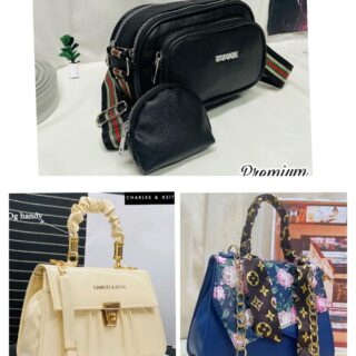 IMPORTED WOMENS PURE LEATHER HIGH QUALITY COMBO HANDBAGS PACK OF 3 FOR ALL STYLES