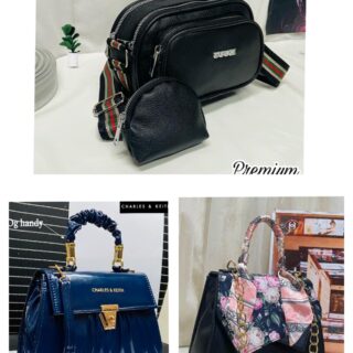 IMPORTED WOMENS PURE LEATHER HIGH QUALITY COMBO HANDBAGS PACK OF 3 FOR ALL STYLES