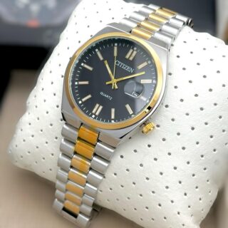 CITIZEN CIRCLE DIAL MENS DAILY WEAR PREMIUM WATCH STAINLESS STEEL