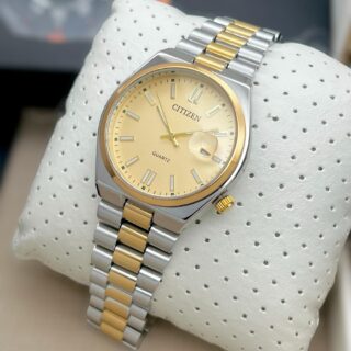 CITIZEN CIRCLE DIAL MENS DAILY WEAR PREMIUM WATCH STAINLESS STEEL