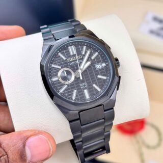 SEIKO MENS STAINLESS STEEL BLACK PREMIUM WATCHES FOR MENS