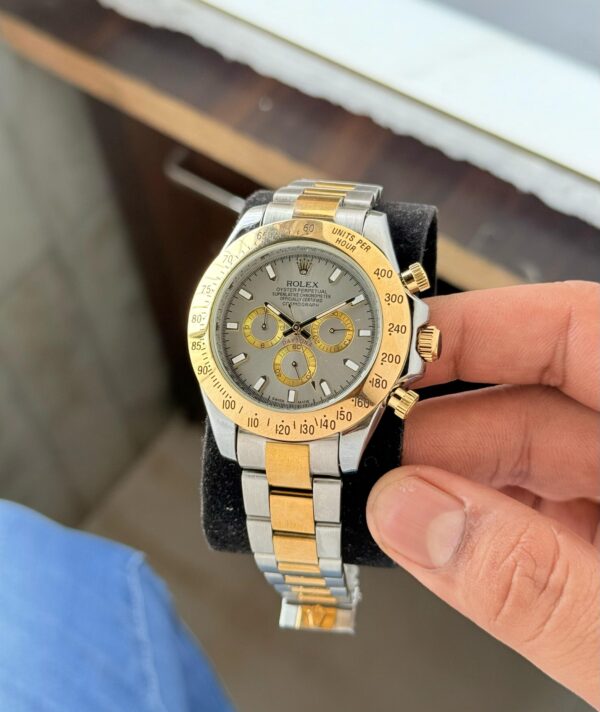 ROLEX MENS GOLD SILVER CHRONO GRAPH MENS PREMIUM EDITION WATCH