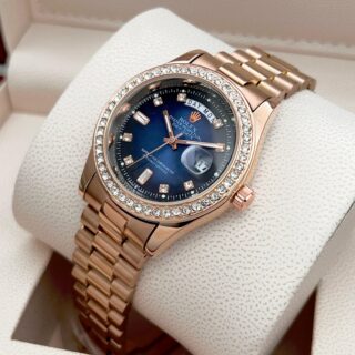 ROLEX MENS STAINLESS STEEL HIGH QUALITY DIAMOND COVERED PREMIUM WATCH