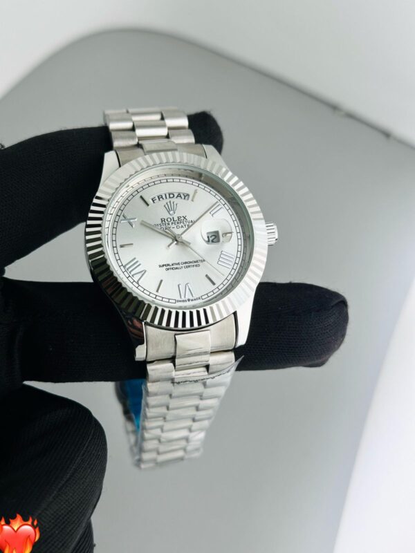 ROLEX MENS DAY DATE STAINLESS STEEL PREMIUM EDITION